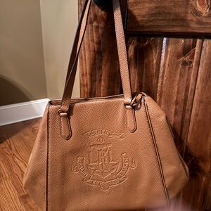 Ralph Lauren Tan Shoulder Bag with Classic Design